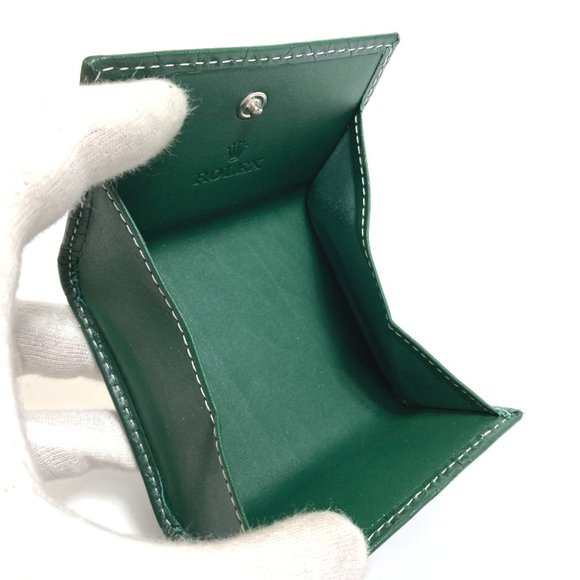 Rolex 4158470 Novelty Not for sale Coin Compartment coin purse Green - Picture 8 of 10